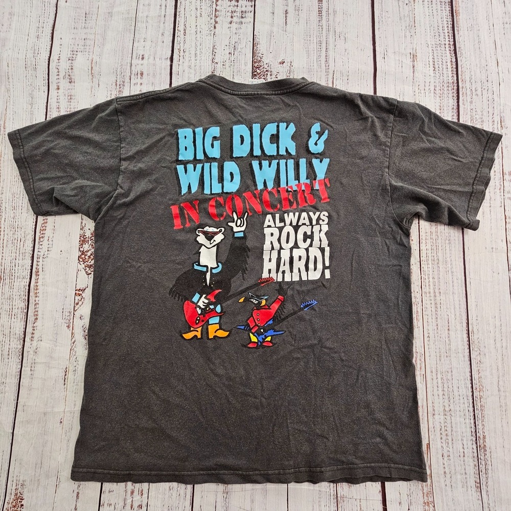 Dick &‎ Willy's Bahamas Rock Hard Gray Short Sleeve Cotton T-Shirt Men's L